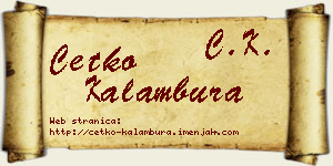 Ćetko Kalambura vizit kartica